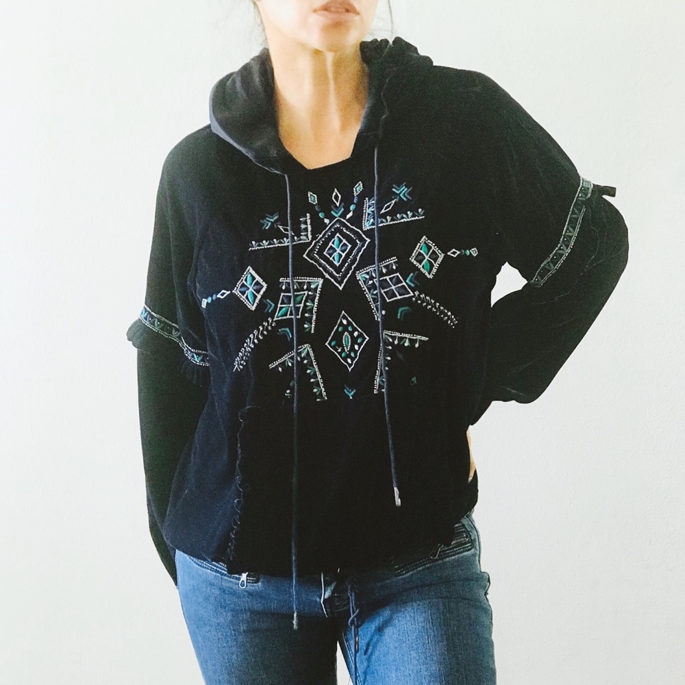 Anthropologie’s Love Sam hooded sweater size S
